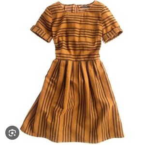Madewell Songbird Brown Stucco Stripe Songbird Dress
